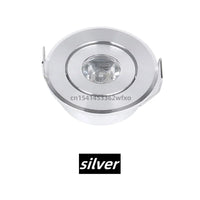 Mini Spot LED Encastrable 3 W Ø 52 mm, Doré, Noir, Blanc ou Argent