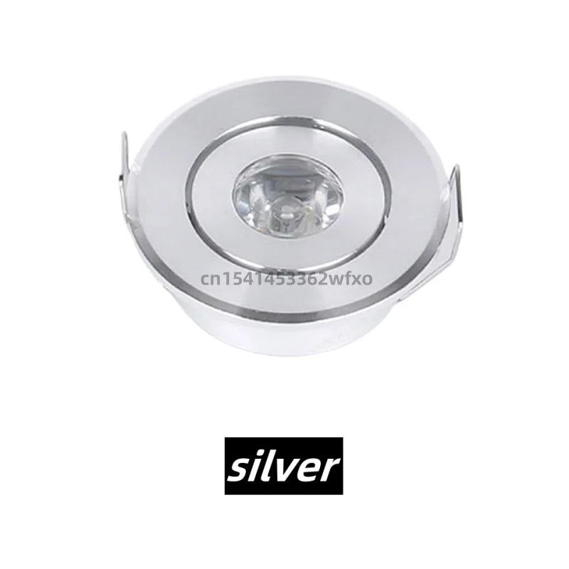 Mini Spot LED Encastrable 3 W Ø 52 mm, Doré, Noir, Blanc ou Argent