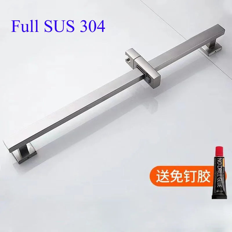 Barre de Douche Coulissante Inox 304 66 cm, Rail et Pièces Détachées