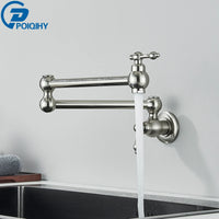 Robinet Remplisseur Mural Pliant Eau Froide Bec Rotatif Inox