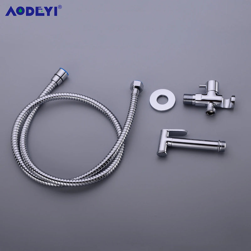 Kit Douchette WC Laiton Chromé avec Flexible Inox 120 cm