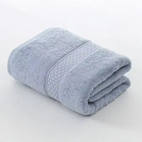 Serviette de Toilette Gaufrée Rayée Bleu et Blanc 32 x 72 cm
