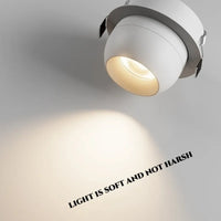Spot LED Encastrable Rond Orientable, Noir ou Blanc, 7 à 12 W