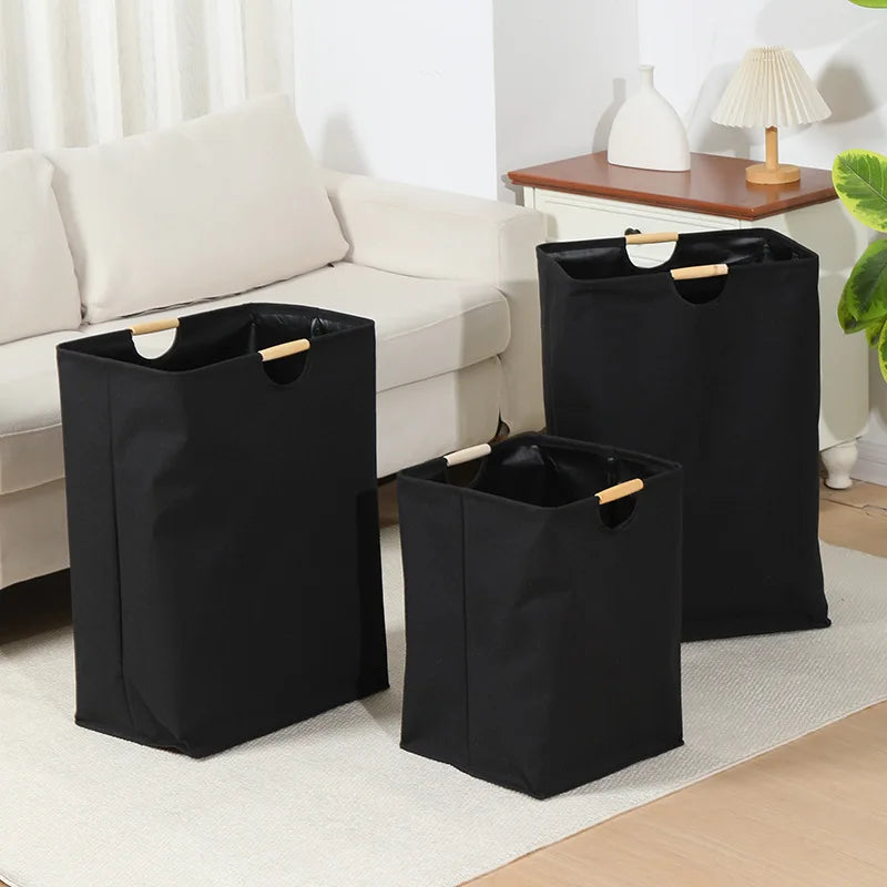 Panier à Linge Pliable en Lin avec Poignées 3 Tailles