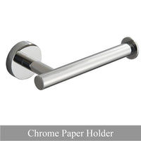 Accessoires Salle de Bain Ronds Inox à la Pièce, Chromé, Noir, Nickel, Doré
