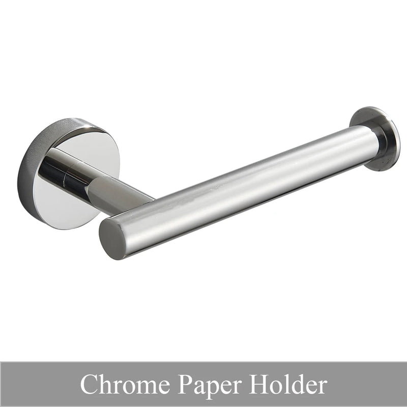Accessoires Salle de Bain Ronds Inox à la Pièce, Chromé, Noir, Nickel, Doré