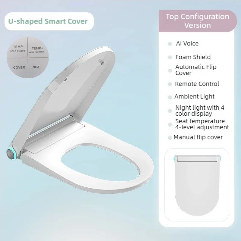 Abattant WC Chauffant à Frein de Chute, Ouverture Automatique et Télécommande