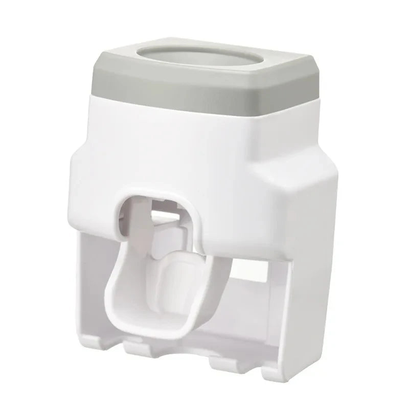 Distributeur de Dentifrice Mural Automatique avec Porte-Brosses, 4 Coloris, 7,5 x 10 cm
