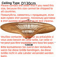 Suspension Cuisine Rotin Chapeau de Paille Wabi-Sabi, Ø 60 à 120 cm