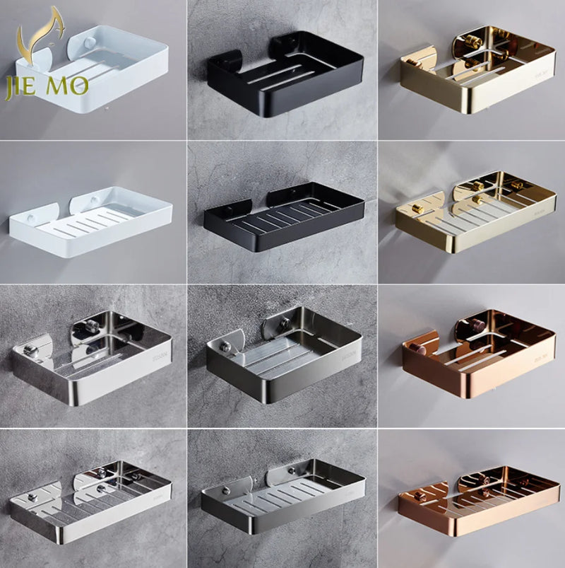 Porte-Savon Mural en Inox Grillagé avec Vidange
