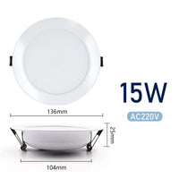 Spot LED Encastrable Cuisine Rond Blanc sans Transformateur, 3 à 15 W