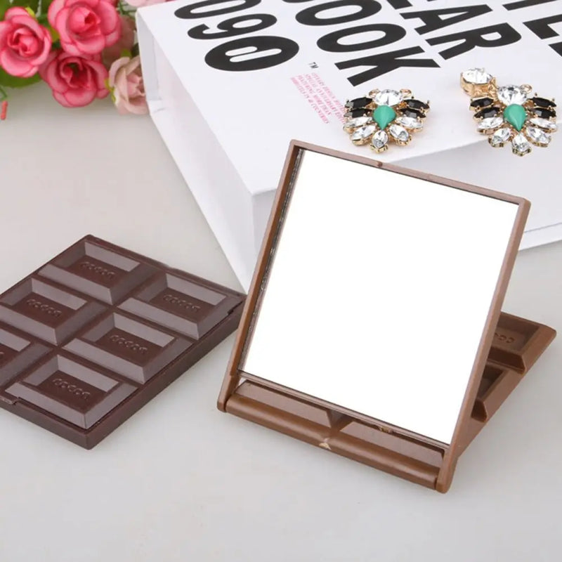 Miroir de Poche Tablette de Chocolat Pliable 8,8 x 7,7 cm