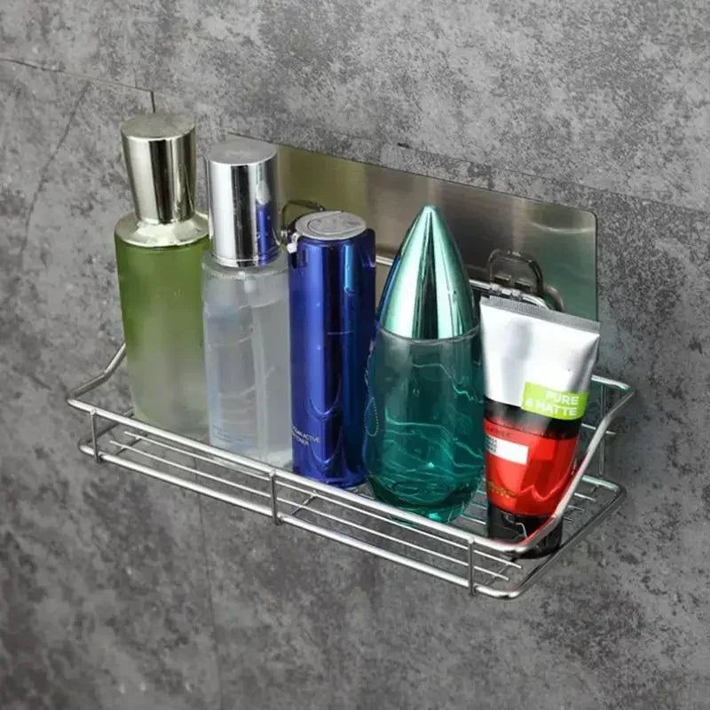 Étagère de Douche Inox Sans Perçage Autocollante 25, 30 ou 35 cm