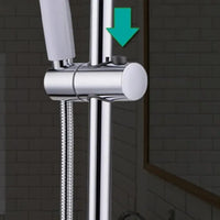 Support Douchette Coulissant Chromé pour Rail 24 mm ou 18-25 mm