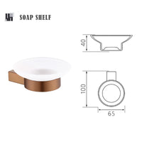Ensemble d'Accessoires de Salle de Bain Or Rose Brossé