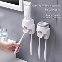 Distributeur de Dentifrice Automatique Mural Sans Perçage, Rose, Blanc ou Bleu