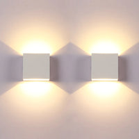 Applique Murale LED Carrée 6 W, Blanche ou Noire, 10 cm
