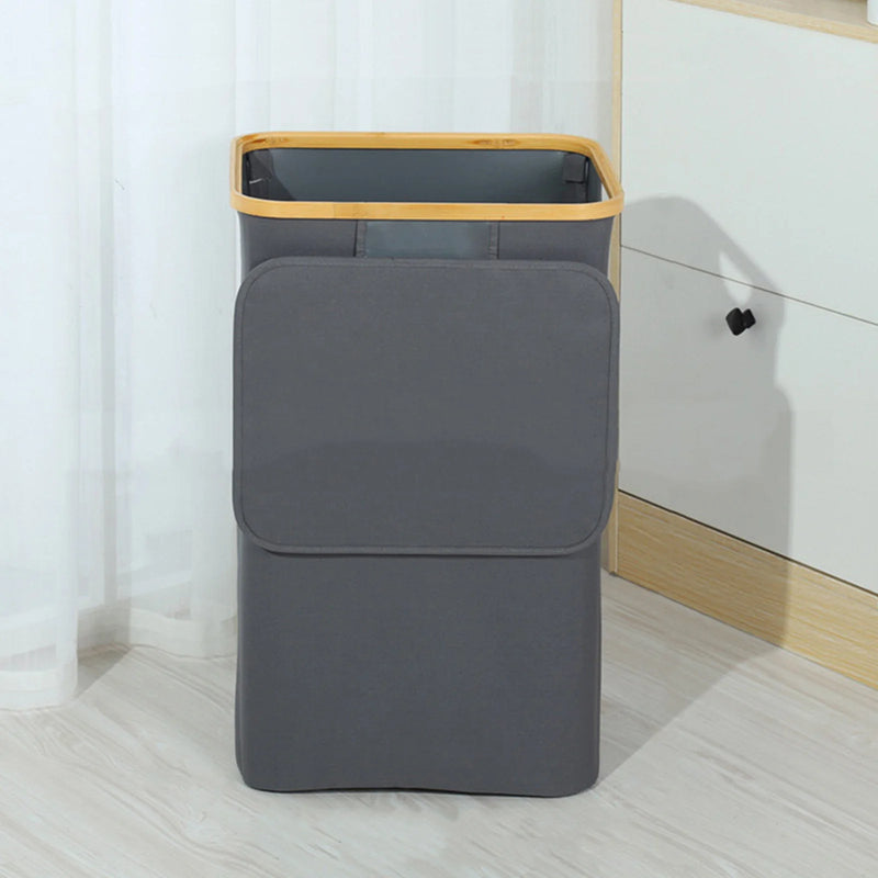 Panier à Linge Pliable 100 L Couvercle et Sac Amovible