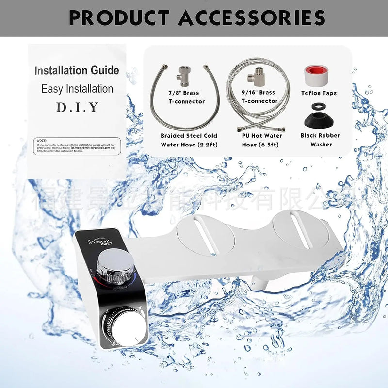 Robinet de Bidet Mural Ultra-Plat Blanc