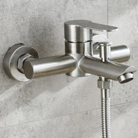 Robinet de Baignoire Mural Bain-Douche Inox 304 Noir ou Brossé