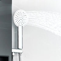 Colonne de Douche avec Niche, Pommeau Pluie Rond et Jets de Massage
