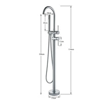 Robinet de Baignoire sur Pied Noir Mat Bec Pivotant
