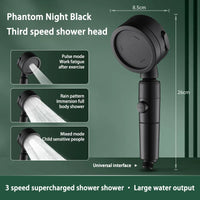 Pommeau de Douche à Tête Pivotante 360°, 3 Modes et Bouton Stop