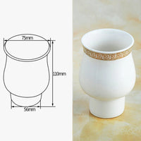 Accessoires Salle de Bain Chromé Cristal Frise Grecque à la Pièce, 17 Articles