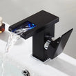 Mitigeur Lavabo Cascade LED Noir, Blanc ou Chromé, Bas ou Haut