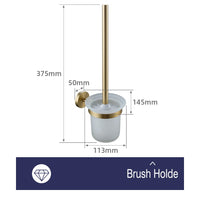 Accessoires Salle de Bain Doré Brossé à la Pièce, 20 Articles