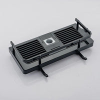 Étagère de Douche ABS pour Barre 22-24 mm, Noir ou Blanc