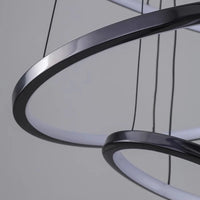 Suspension Cuisine LED à 5, 6 ou 7 Anneaux, Double Hauteur et Escalier