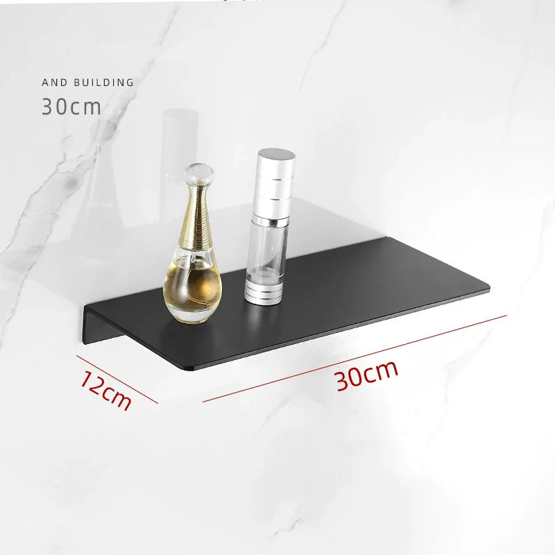 Étagère de Salle de Bain d'Angle Dorée Brossée 20 à 50 cm