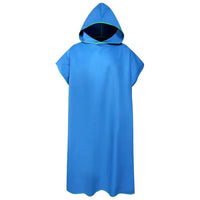 Peignoir Poncho de Bain Adulte à Capuche, Microfibre Séchage Rapide