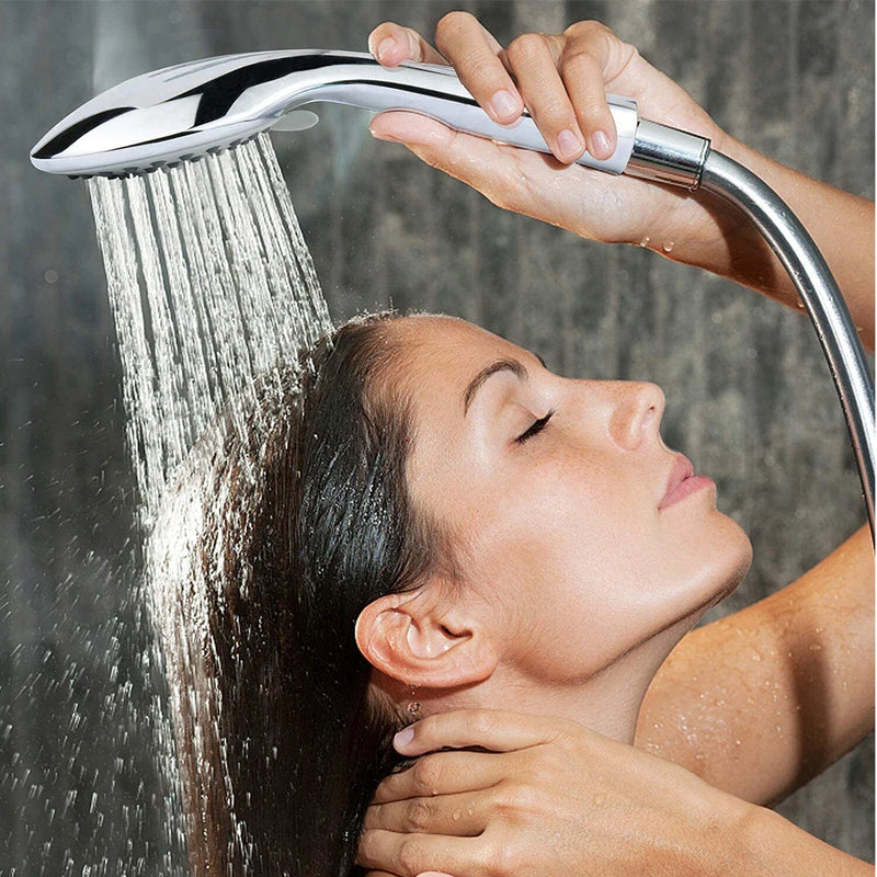 Pommeau de Douche Portable avec Flexible Inox 1,5 m
