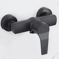Mitigeur Douche Mural Noir Mat, Seul ou avec Douchette et Flexible