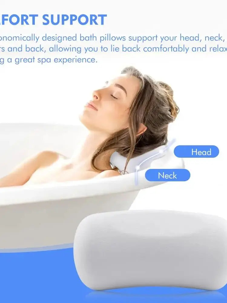 Coussin de Baignoire Spa Mémoire de Forme Ventouses