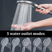 Pommeau de Douche Rond Grand Panneau 5 Vitesses Filtrant