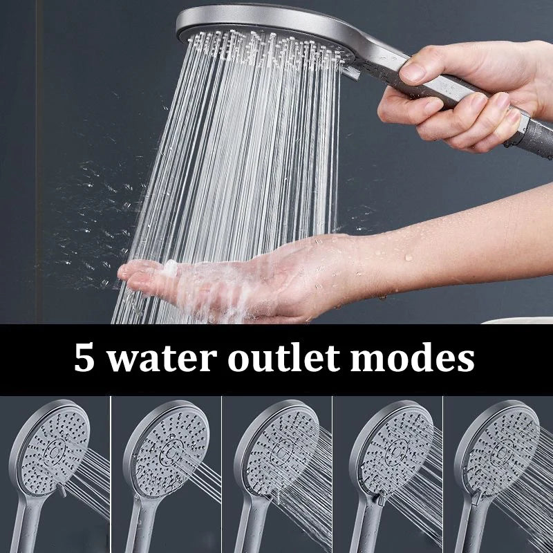 Pommeau de Douche Rond Grand Panneau 5 Vitesses Filtrant