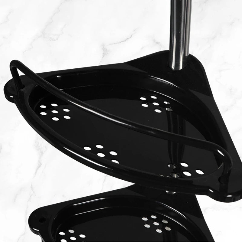 Étagère de Douche Télescopique Inox 4 Niveaux, Noir ou Blanc