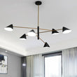 Suspension Cuisine Design Cônes Noirs 4, 6 ou 8 Lampes, Ø 130 cm