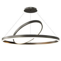 Suspension Cuisine Anneaux LED Noir ou Blanc, Ø 50 à 100 cm