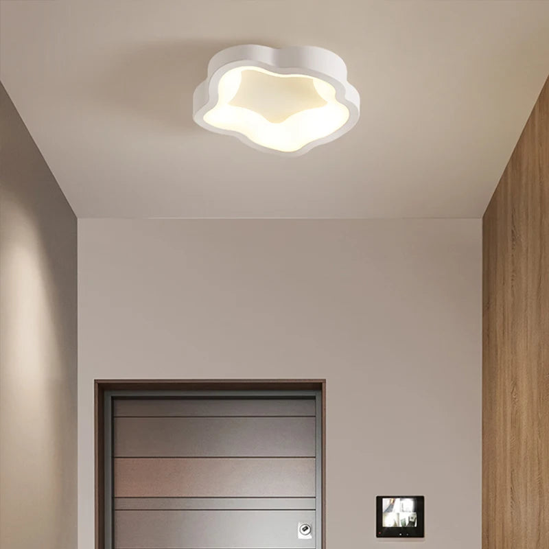 Plafonnier LED Cuisine Forme Organique Noir Blanc