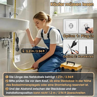 Miroir LED Salle de Bain Rectangulaire Tactile 45x60 cm