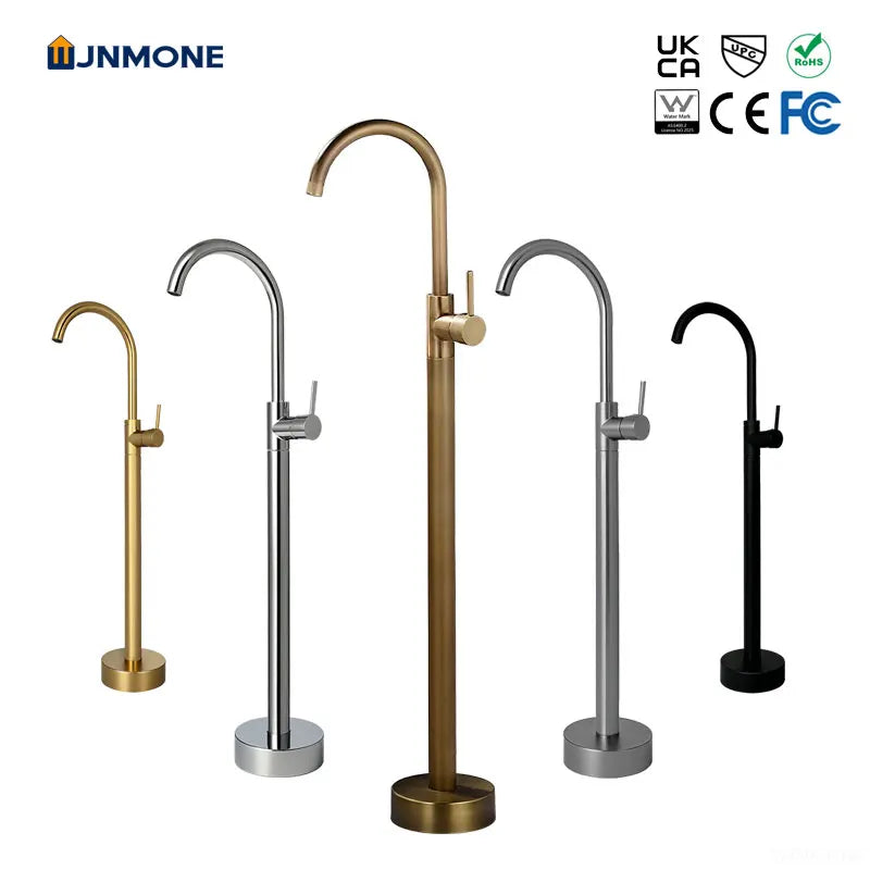 Robinet Baignoire Îlot sur Pied Monocommande, 109 cm, 5 Finitions