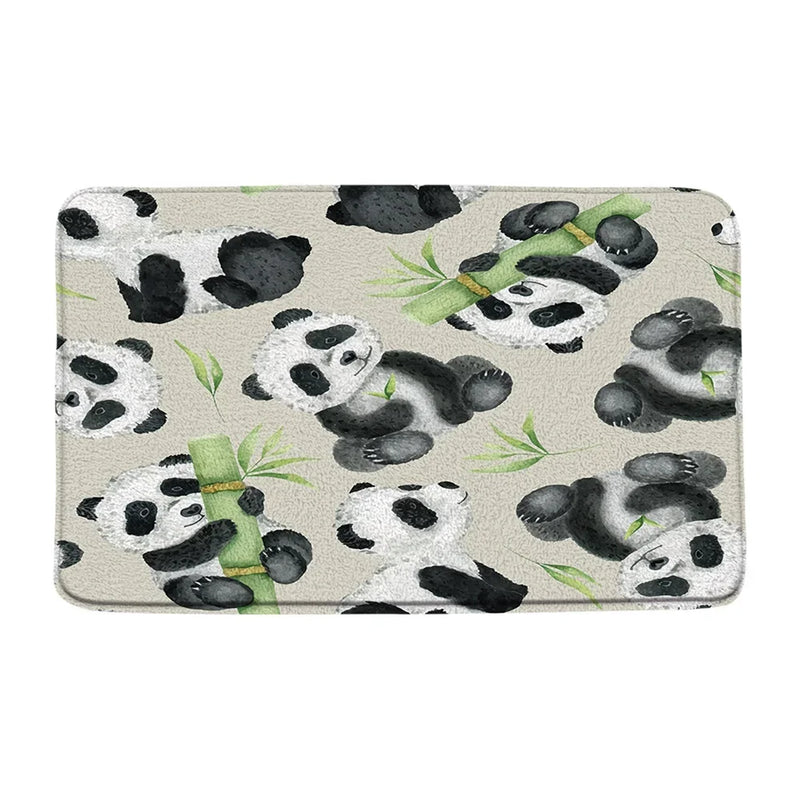 Rideau de Douche Panda 180x180 cm et Tapis Assortis à la Pièce