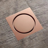 Bonde de Douche Carrée Laiton Or Rose 5 Motifs 10 cm