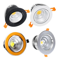 Spot LED Encastrable COB Cuisine Dimmable Noir, Blanc ou Doré