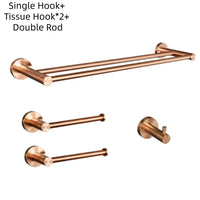 Ensemble d'Accessoires de Salle de Bain Or Rose Brossé Inox