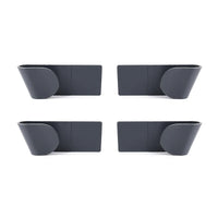 Range-Couvercle Mural Adhésif Sans Perçage Gris, Pièce Unique ou Paire